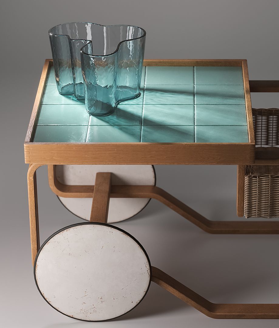 Rendering 3d per il design con Corona Renderer e 3ds Max | Tea Table - design by Alvar Aalto| Corsi di formazione ufficiali | TIC Visual Art